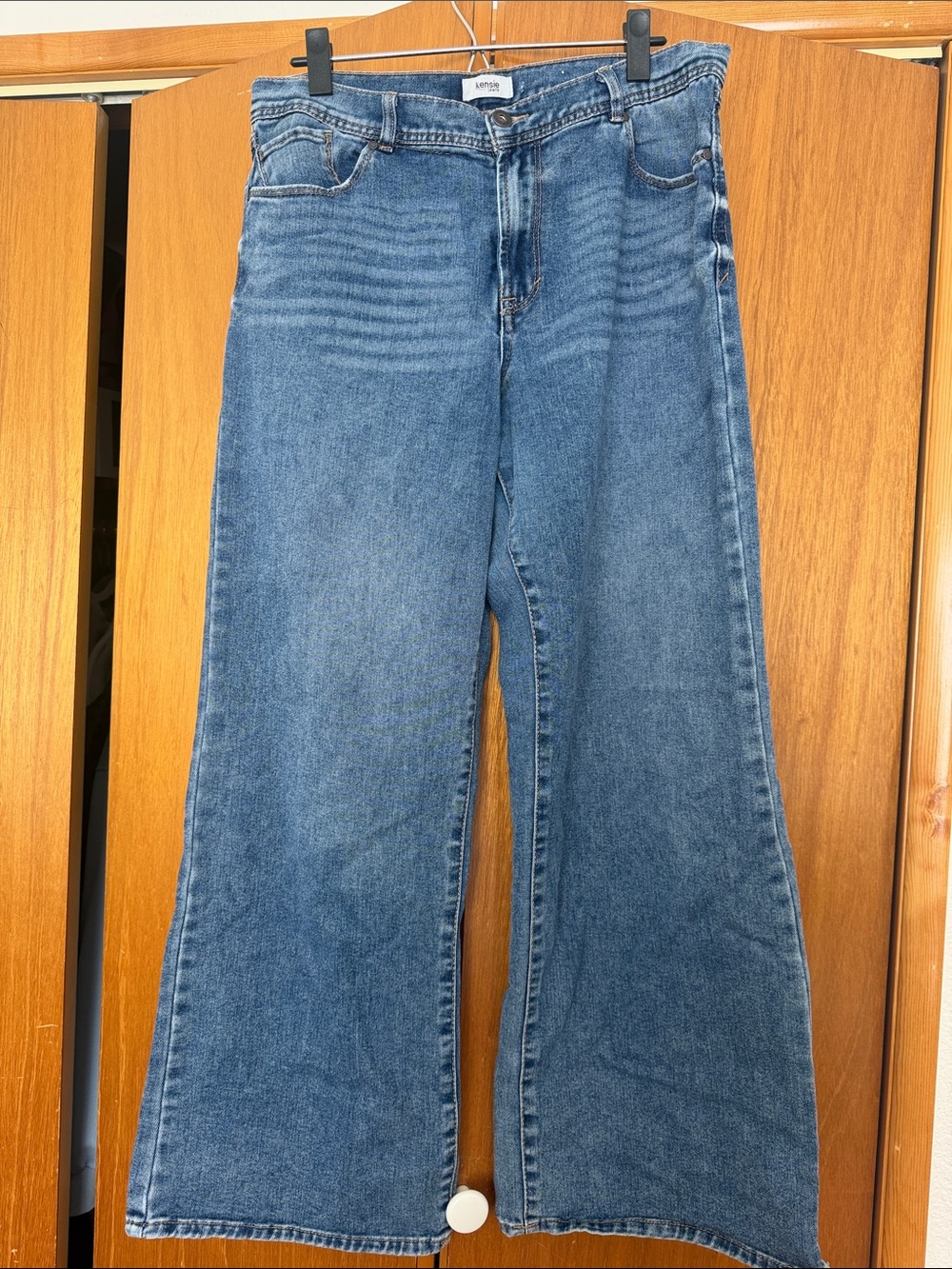 Kensie Wide Leg Blue Jeans - Women